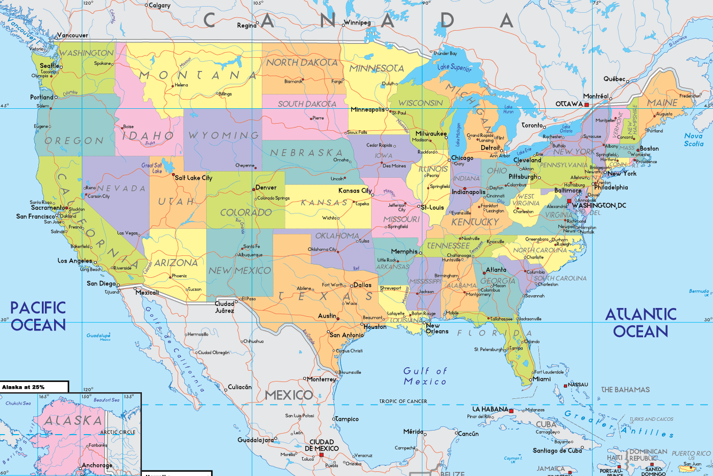 Amerika Birleşik Devletleri Map