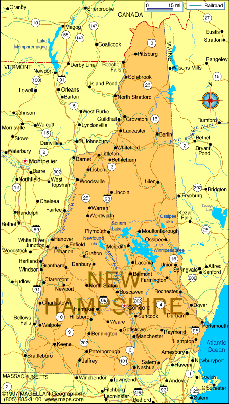 New Hampshire haritasi
