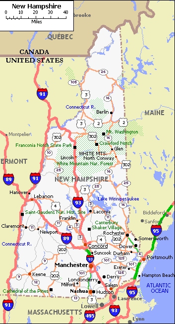 new hampshire haritasi