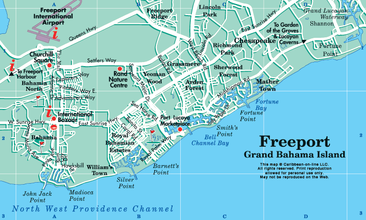 freeiskele bahamalar haritasi