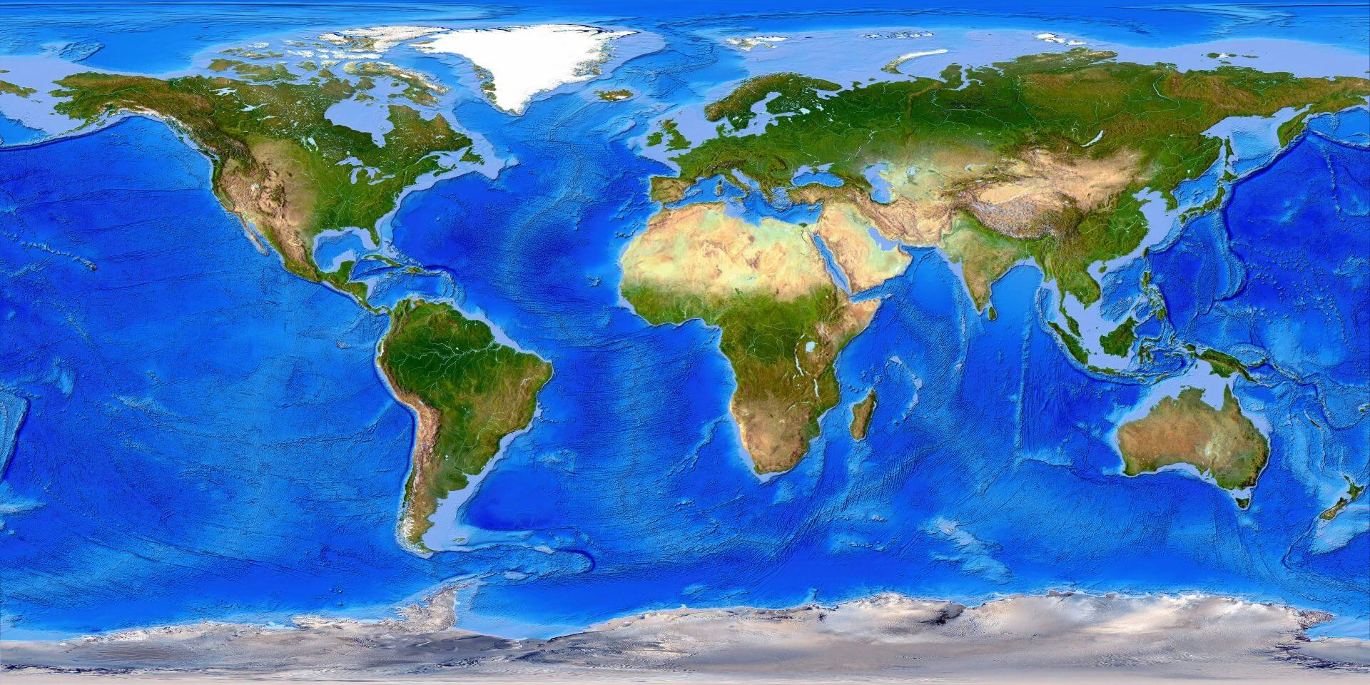 Boş Dünya topografya haritası
