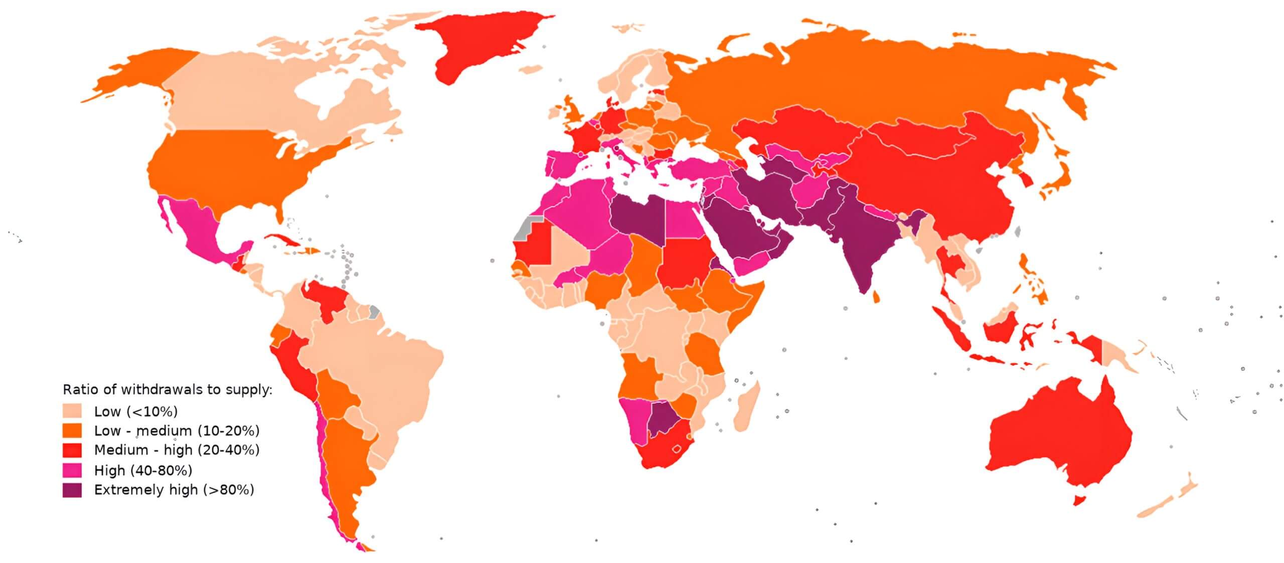 Büyük Dünya su kıtlığı haritası