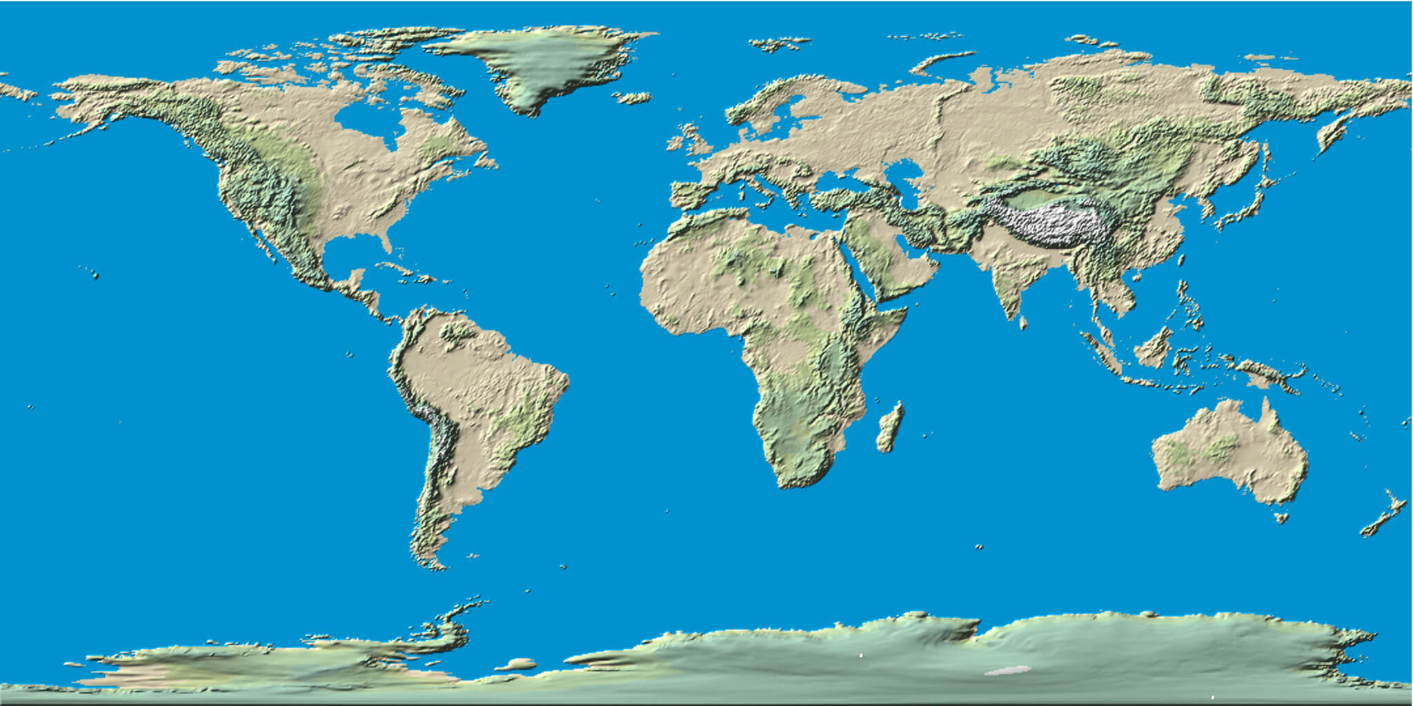 Dünya Fiziki Harita
