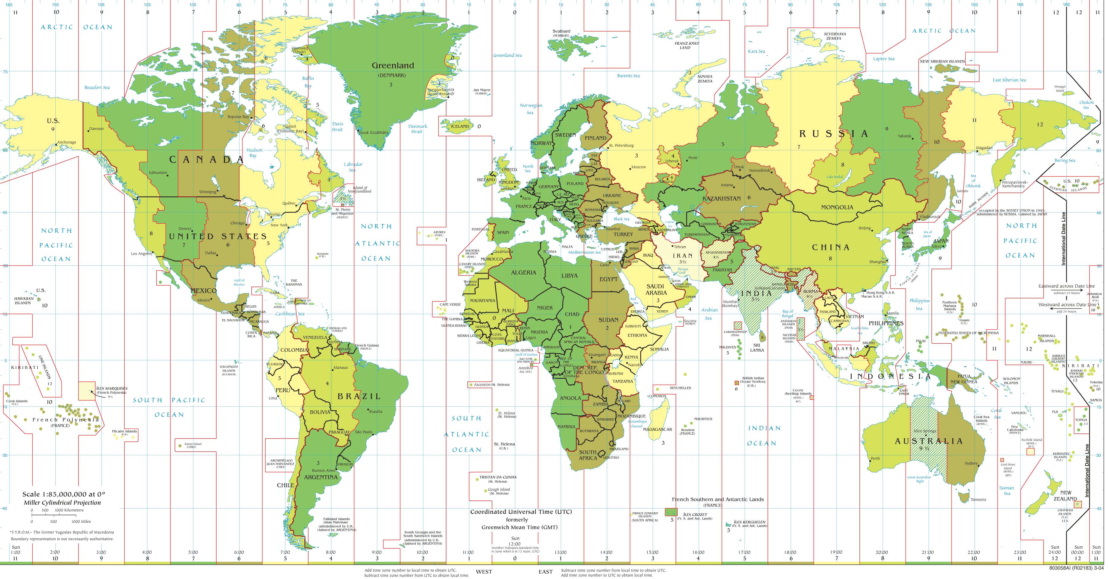 Dünya Saat Dilimi Harita