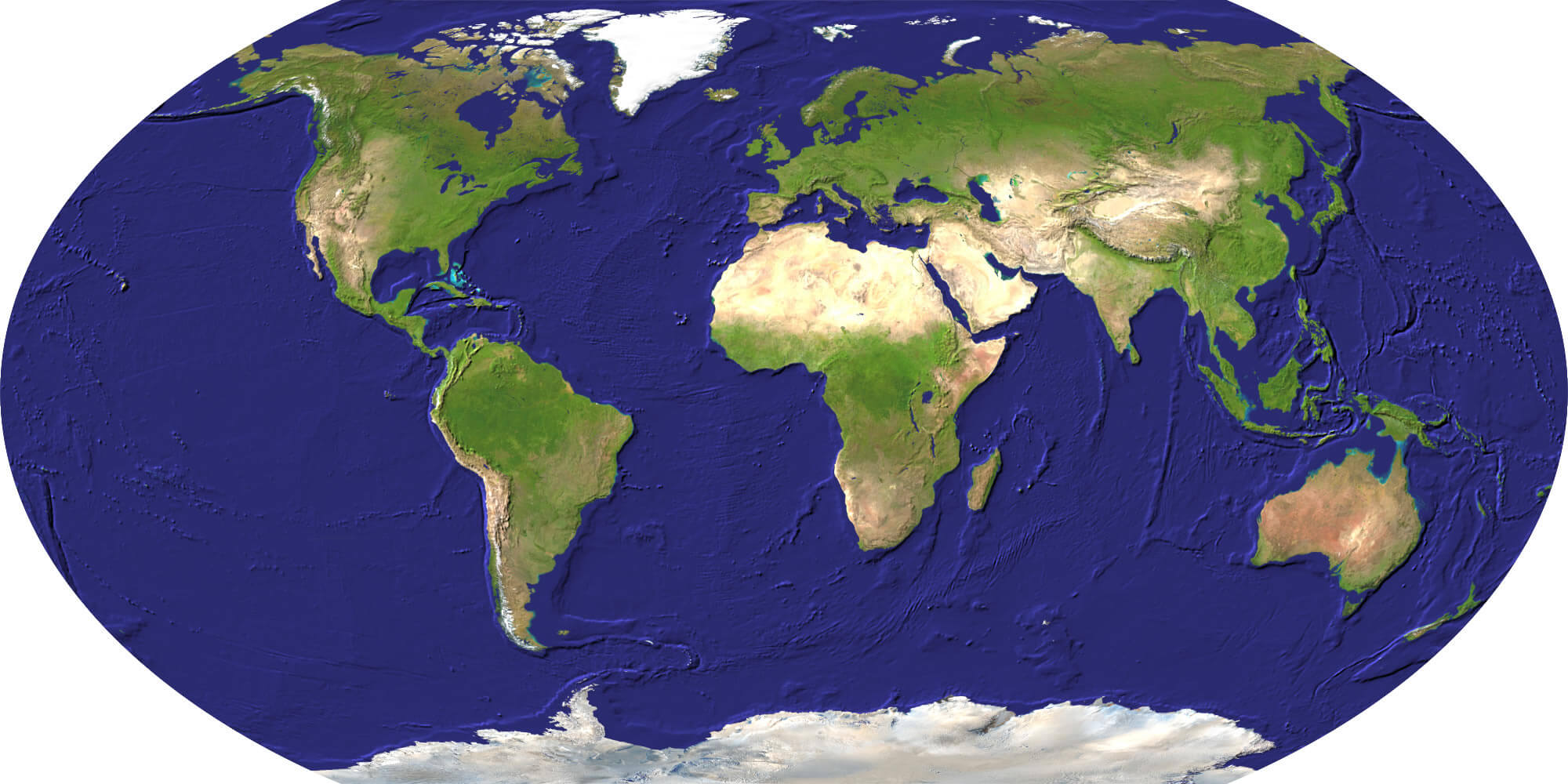 Dünya Haritası Uydu Görüntüsü