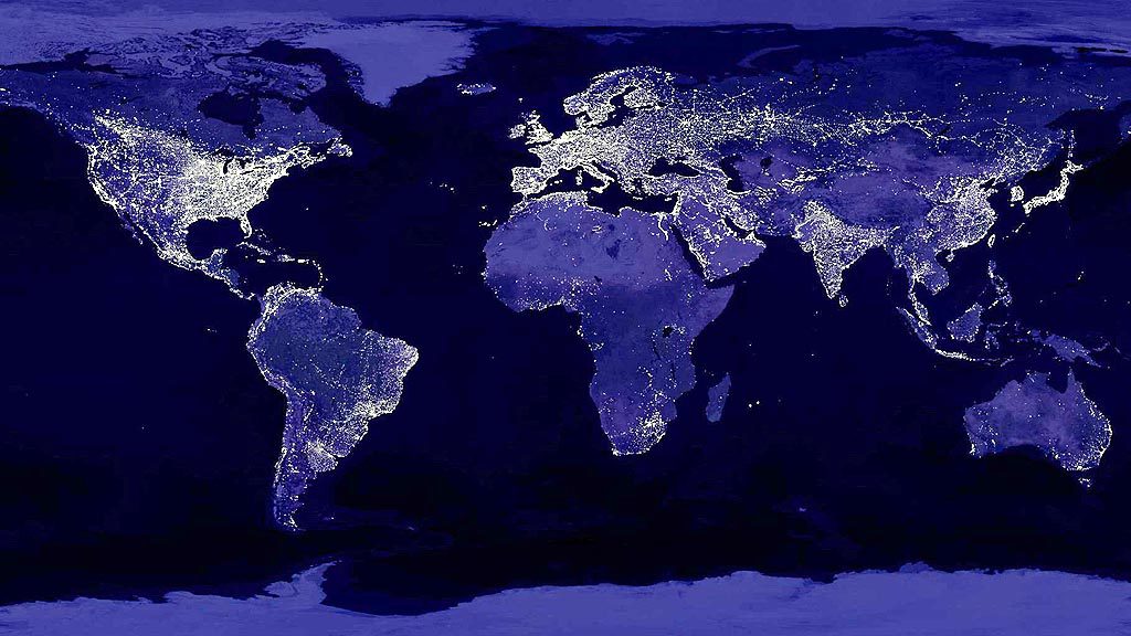 Gece Dünya haritası