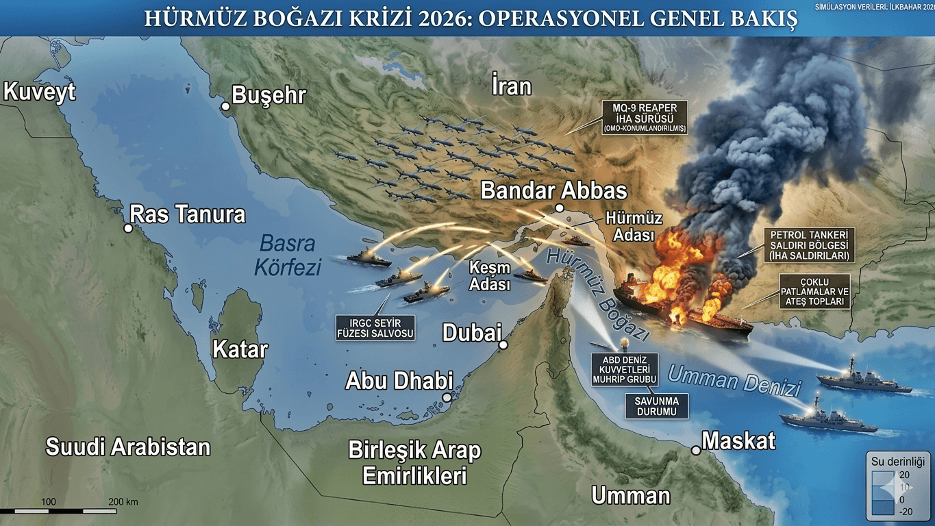 Hürmüz Boğazı çatışması haritası