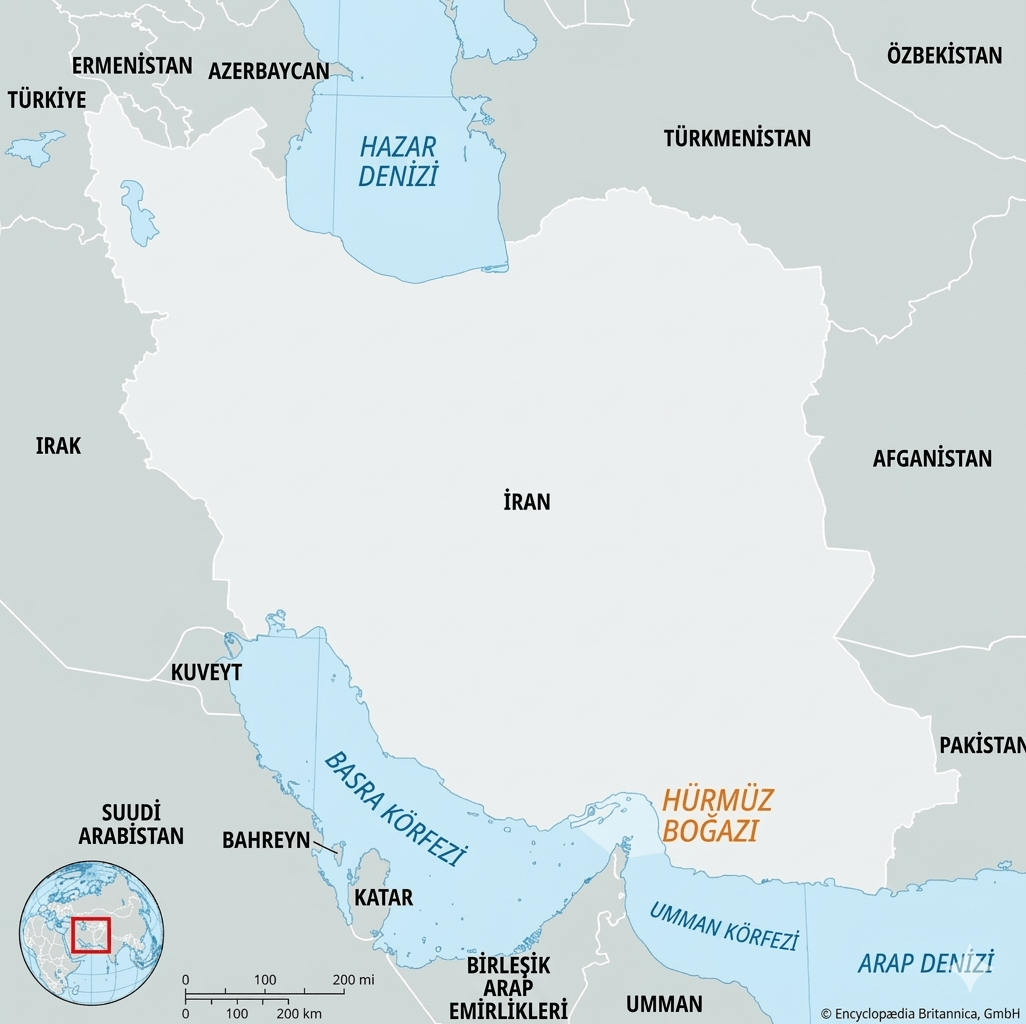 Hürmüz Boğazı ve İran Haritası