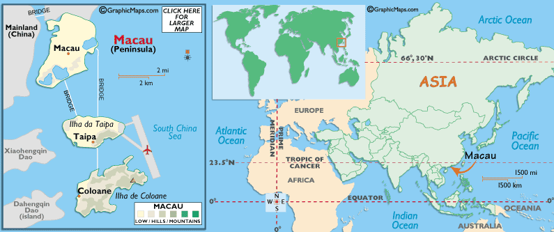 Makau Haritası Asya