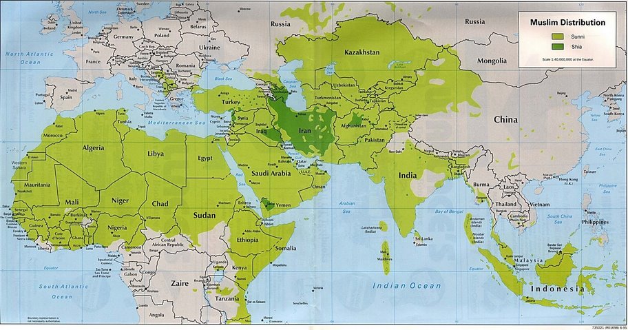 Dünya Sünni Şii Haritası