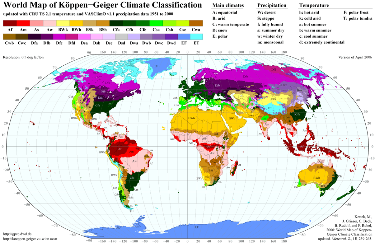 Dünya İklim Haritası