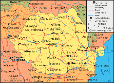 Romanya Haritası